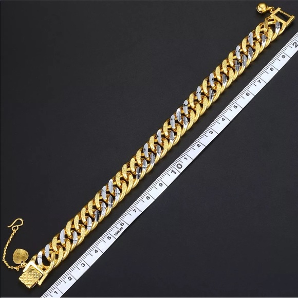 Brand New Cuban link gold filled men's bracelet - Picture 4 of 8